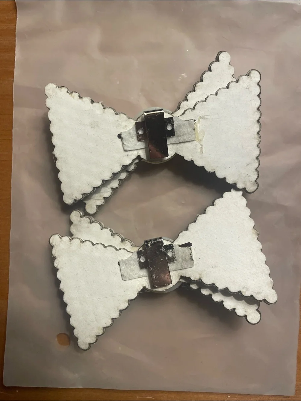 Pearl Bow Shoe Clips - White Faux Pearl Accent (Set of 2)